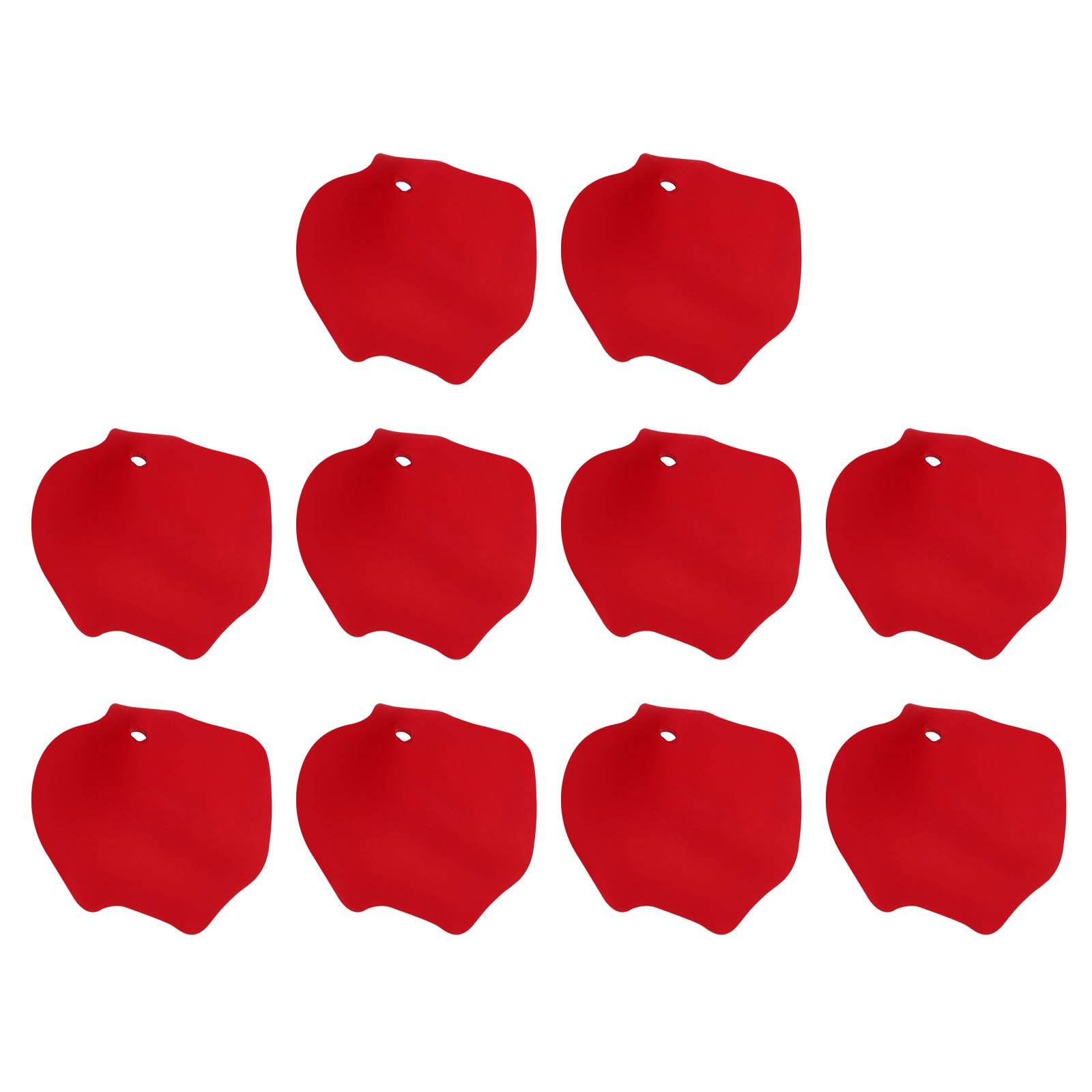 PATIKIL 1"/28mm Petal Pendants, 10 Pack Resin Flower Beads Bulk Petal Charm for Jewelry Making Bracelet Necklace Earring Keychain, Red
