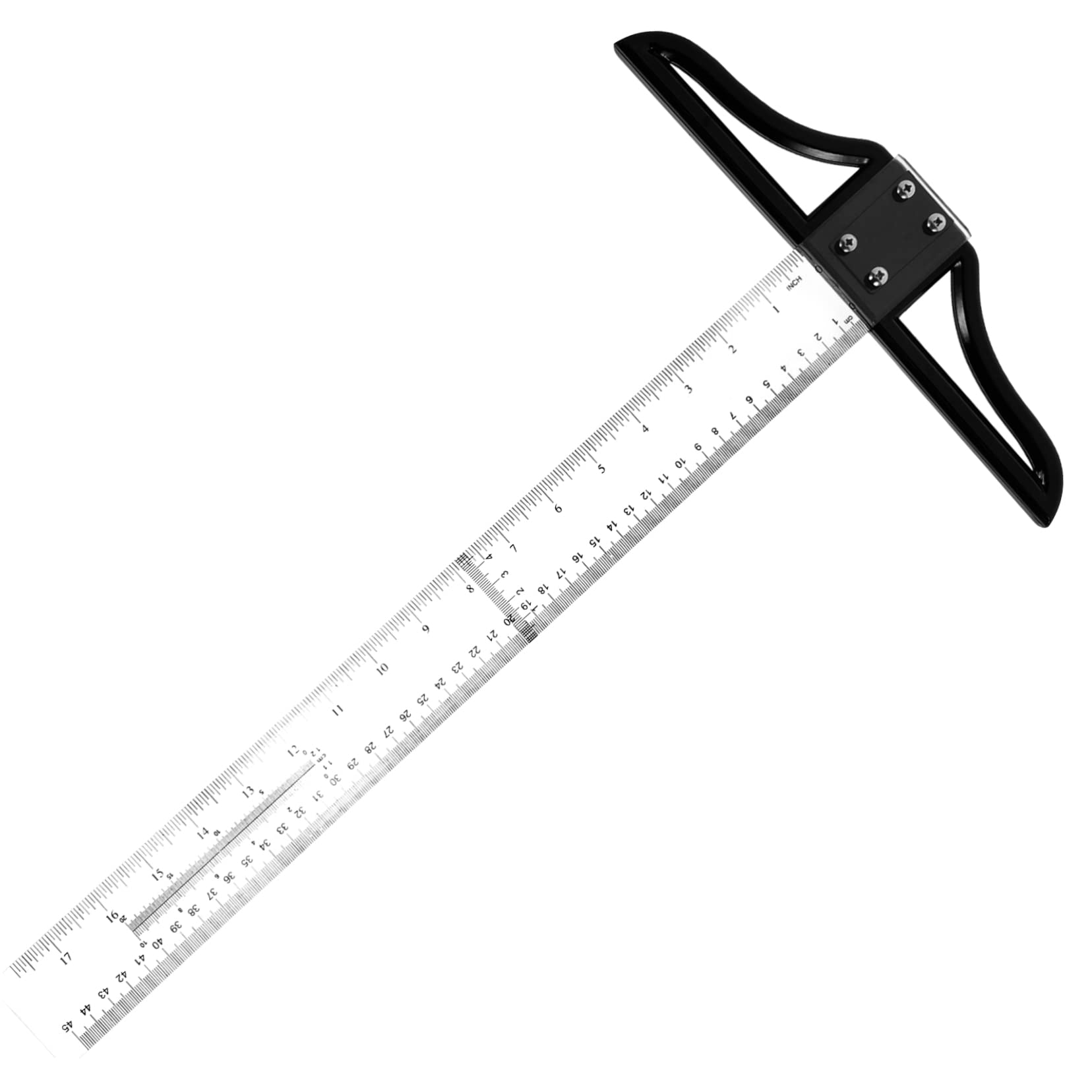 OKUMEYR T-Shaped Ruler Double Side Ruler T-Square Ruler 12 Inch Small ...
