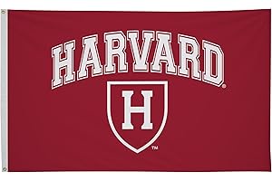 VICTORY CORPS Harvard Crimson College Sports Printed Flag - NCAA Licensed - Nylon - School Banner (Red, White) (3' x 5')