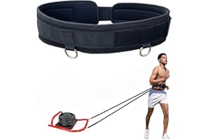 CORECISE Weighted Training Waist Belt for Pulling Sled and Tires,Weight Sled Pulling Strap,Sled Trainer Pull Leash of Sled Ha