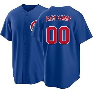 Custom Baseball Jersey, Personalized Button Down Baseball Shirts