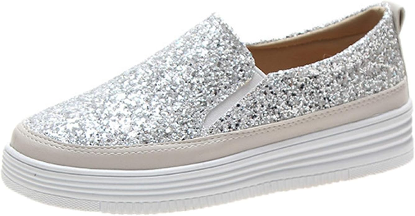 boucle sequins classic slip on shoe