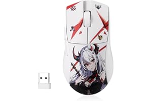 Redragon M916AK PRO 3-Mode Anime Gaming Mouse, 42G Ultra-Light 26K DPI Gaming Mouse w/Ergonomic Natural Grip Build, Full Programmable Buttons, Software Supports DIY Keybinds & DPI