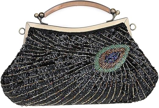 peacock clutch bag
