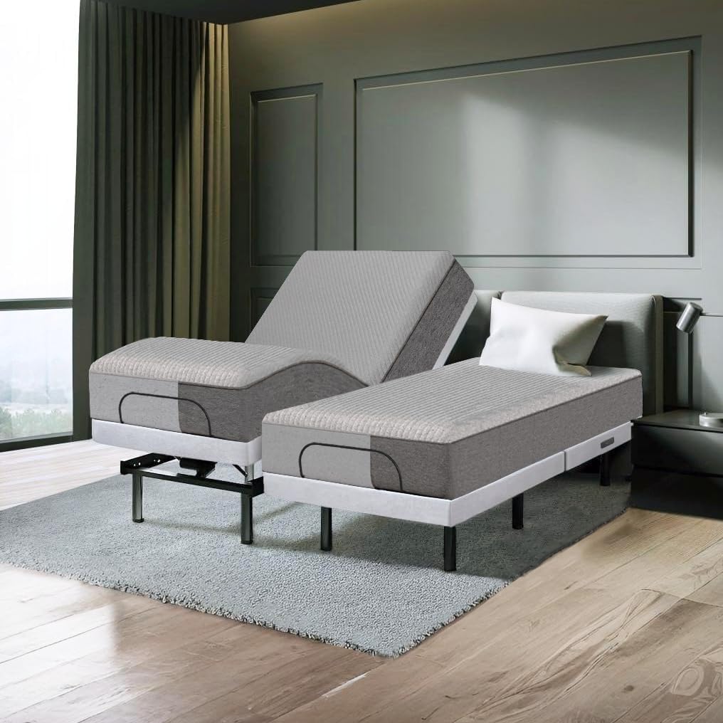 Photo 1 of *** UNDER BED ONLY ***Premium Split King Adjustable Bed with 13 Inch Copper Gel Memory Foam Mattress, Massage, Zero Gravity, Anti-Snore, Programmable Memory Positions, USB, Underbed Lighting, Zero Clearance