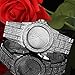 SINOBJ Men Quartz Watch Diamond Quartz Stainless-Steel Bling Classic Geneva Hip Hop Women Luxury Watches Gift