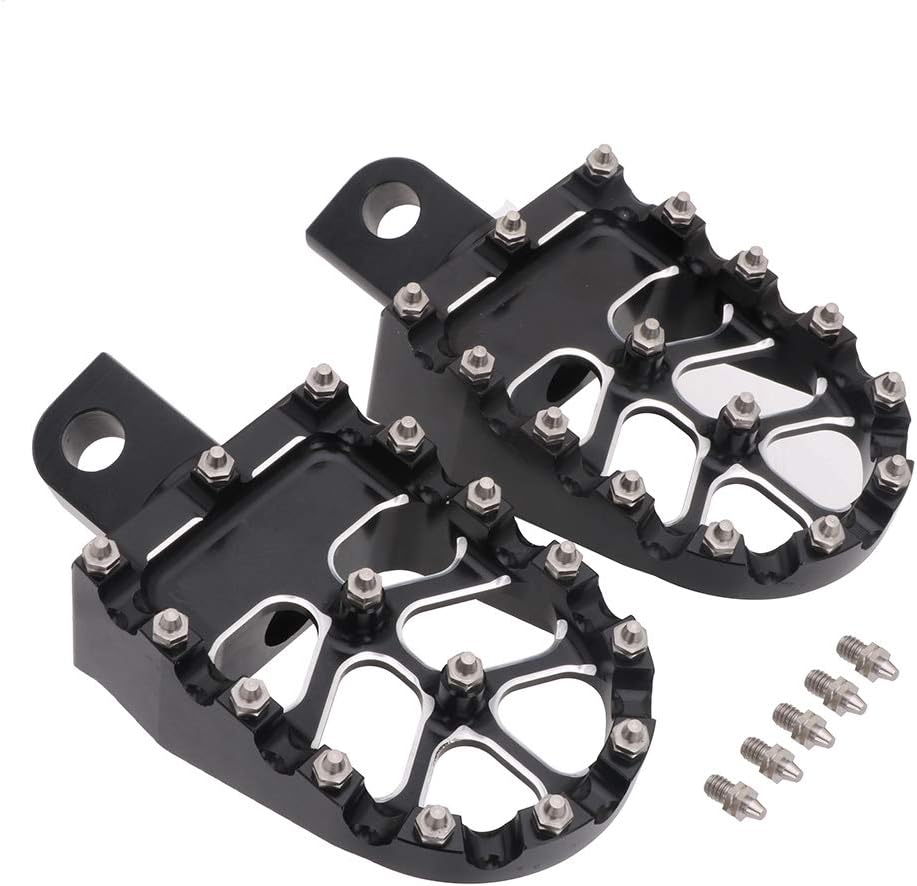 Motorcycle Wide Foot Pegs,CNC Billet Footpegs 360° Rotating Foot Pedals for Dyna Iron 883 Sportster Bobber Softail Street Glide Road Glide - Image 5