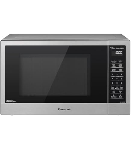 Panasonic NN-SB458S Compact Microwave, 0.9 cft, Stainless Steel