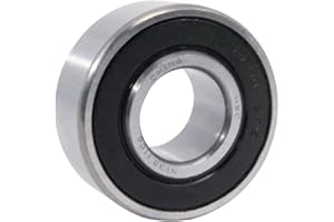 WJB 2204-2RS Self Aligning Ball Bearing, ABEC-1, Double Sealed, Steel, Metric, 20mm Bore Diameter, 47mm Outer Diameter, 18mm Width, 9000 rpm, 745 lbs Static Load Capacity, 2830 lbs Dynamic Load Capacity