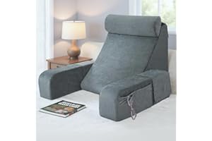 Oillase Reading Pillow for Sitting in Adult, Back Pillow for Bed Sitting up, Reading Rest Pillows for Watching TV/Gaming/Rest