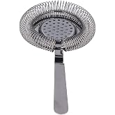 Professional Stainless Steel Bar Strainer - Fine Filtering Cocktail Strainer for Bartending, Parties &amp; Restaurants - Durable 304 Material, Ergonomic Design
