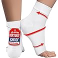 KEMFORD Ankle Compression Sleeve - Plantar Fasciitis Braces - Open Toe Compression Socks for Swelling, Sprain, Neuropathy, Foot Arch Support for Men and Women
