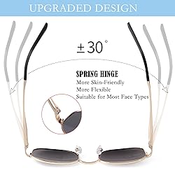 SDINM Polarized Square Sunglasses for Women Men