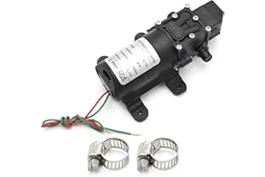 Saihisday 12V DC Fresh Water Pump, 12 Volt Diaphragm Pump with Pressure Switch, 4.5 L/Min 1.2 GPM 110 PSI Self Priming for RV
