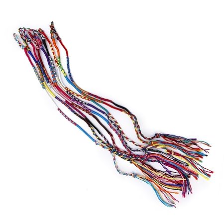 SODIAL(R) 9 bunt Gewinde Freundschaft Armbaender geflochtene Hippie
