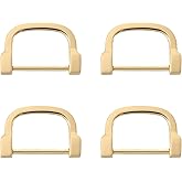 uxcell D-Ring Screw in Shackle, Zinc Alloy Horseshoe U Shape D Ring Buckles for Purse Bags DIY Leather Craft