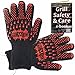 Amazing BBQ Gloves - 1472F Extreme Protection! Long Cuff and Ultra-Comfort Makes Grilling a Breeze! EN407-rated Kevlar Protection, Best Oven Mitts for Grilling, Baking, Charcoal (Large)