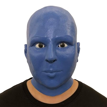 TianranRT Cosplay Blau Alien Schmelzen Gesicht Overhead Latex Kostüm Requisite Unheimlich Maske Spielzeug