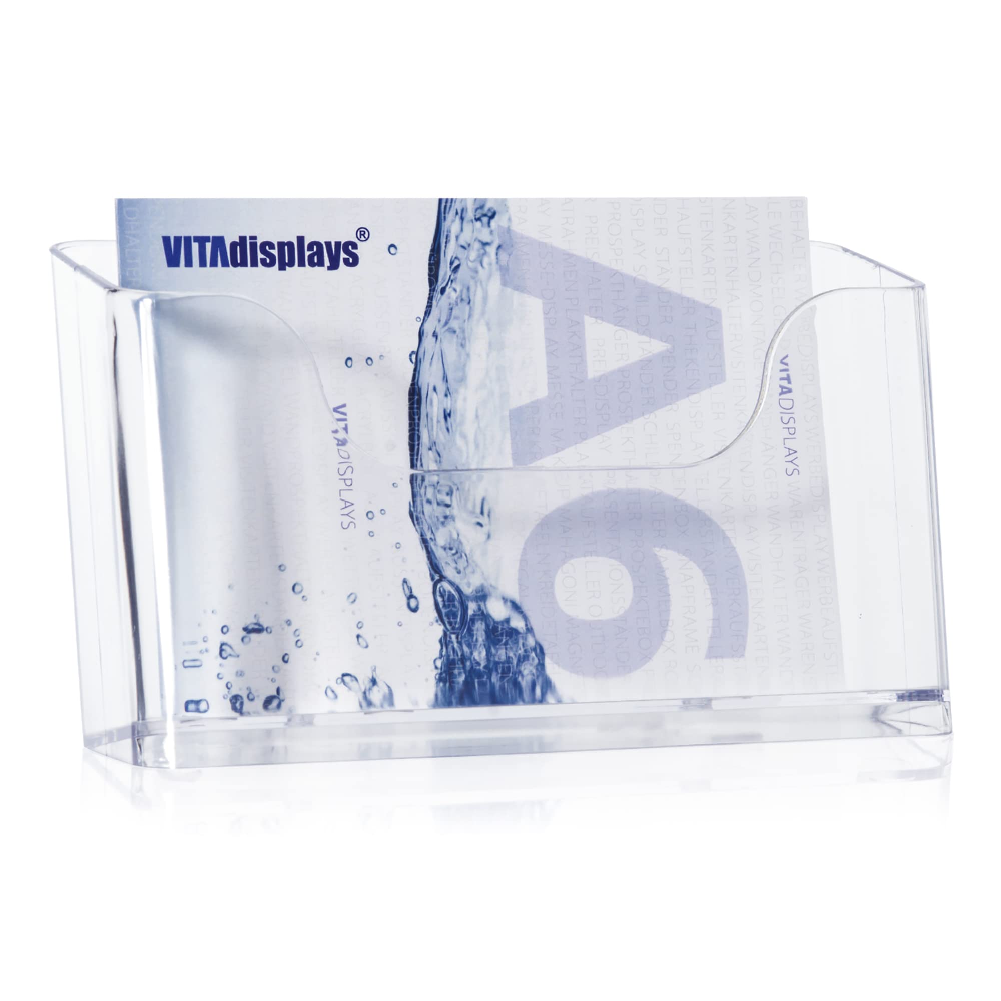 DIN A6 Table Brochure Stand / Brochure Holder in Postcard Landscape Format