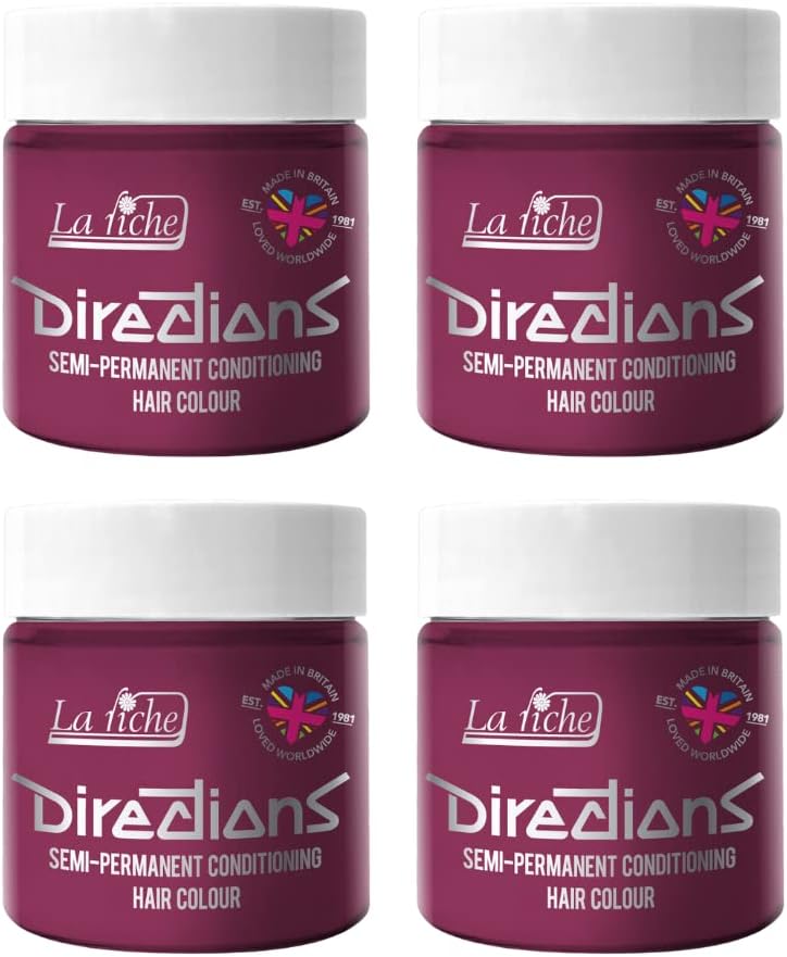 La Riche Directions Cerise Hair Colour 4x100ml Tubes Semi-Permanent