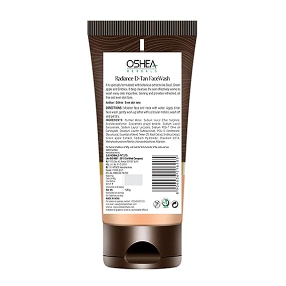 oshea d tan face wash