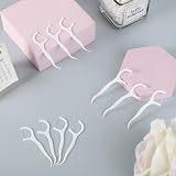 Medo 100 Pcs Dental Floss Picks 2 in 1 Portable Toothpicks White view 5