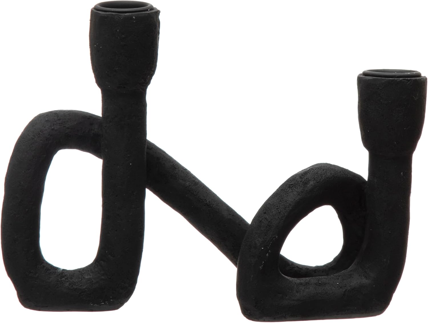 Candles & Holders - Bloomingville Resin Taper, Black Candle Holder