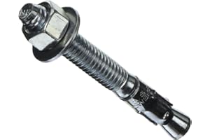 Powers Fastening Innovations 7413SD1 Power-Stud and Sd1 3/8-Inch by 3-Inch Type Carbon Steel Wedge Expansion Anchor Carbon Steel Clip, 50 Per Box