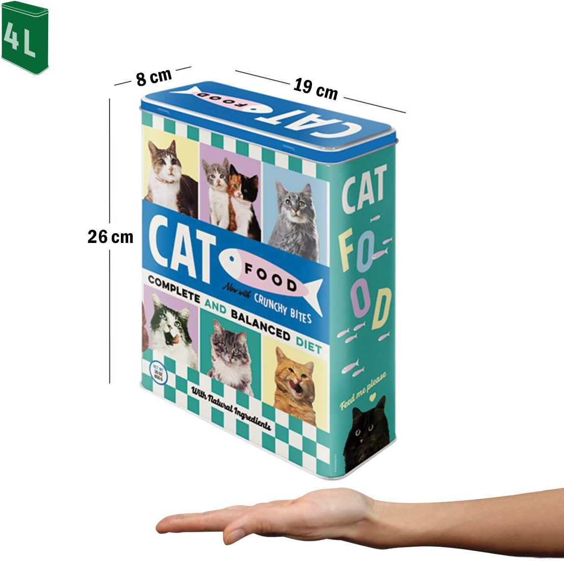 Nostalgic-Art Retro XL 4L Cat Food Storage Jar - Gift Idea for Cat Owners Dry Food Storage Box Vintage Design - Image 3