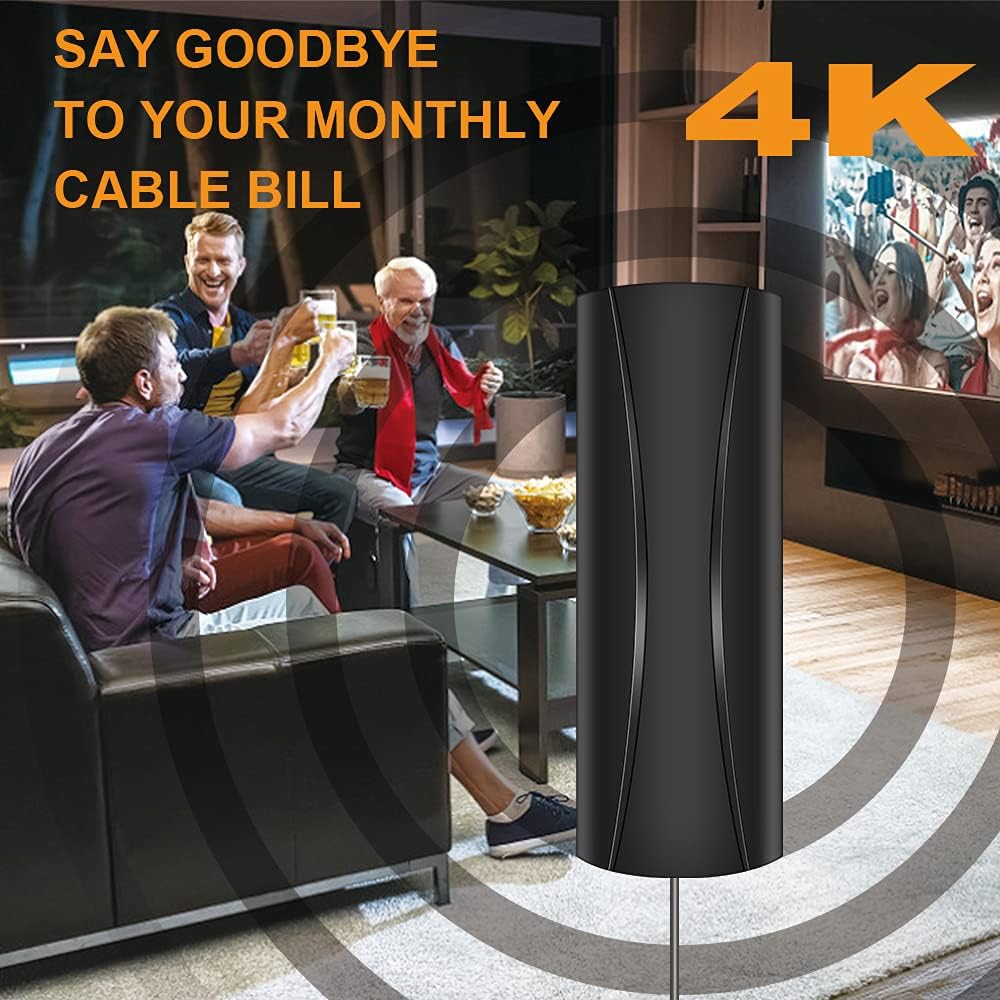 2021 Strongest Amplified Digital HDTV Antenna Support Smart TVs and All Older TVs -320 Miles Range 360° Reception Portable TV Antenna with Signal Booster 36ft Coaxial Cable,Indoor Antenna for 4K 1080p: Home Audio & Theater