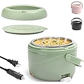 Aotto Electric Lunch Box, 40 oz Portable Food Warmer Heater, Lunch Warmer Portable for Work/Office/Car/Travel 12V/24V/110V 3-in-1, Warming Soup & Meal, Spill-Free, Men & Women's Gifts, Green