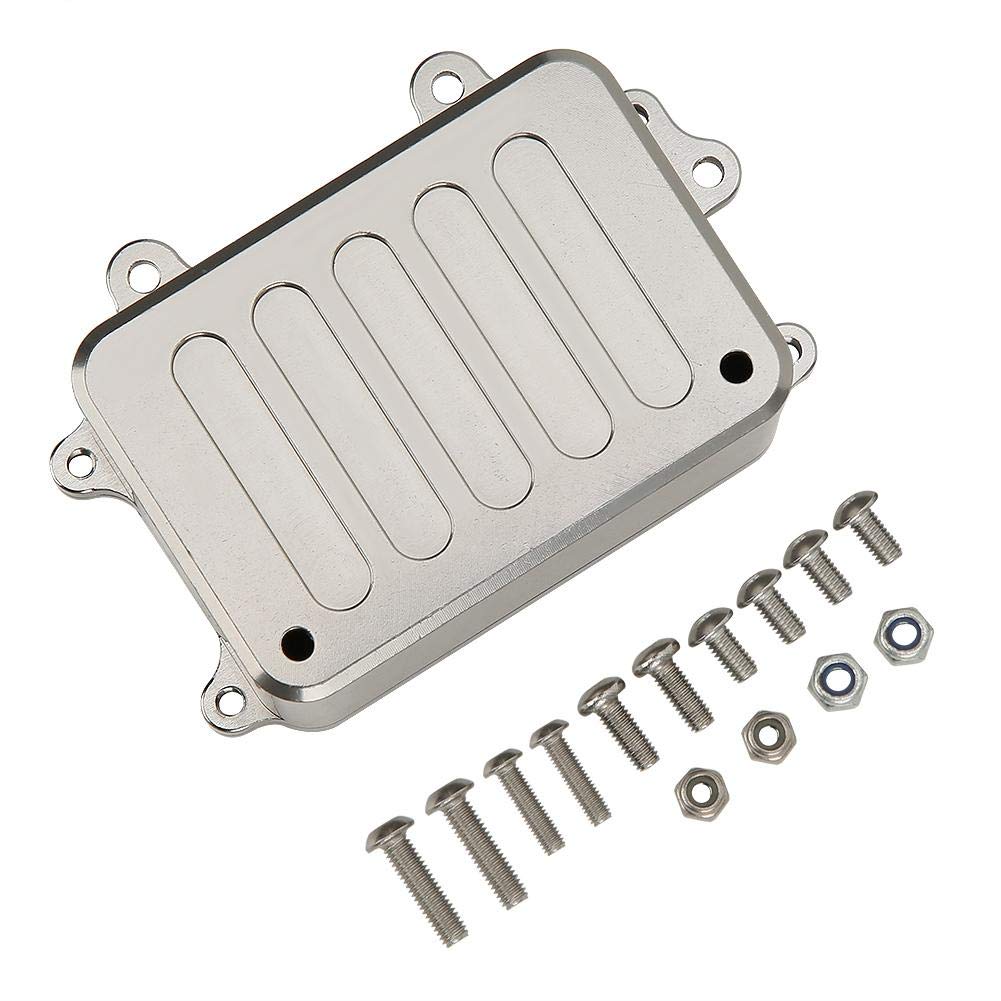 RC Receiver Box, 1:10 Scale Remoted Control Metal Receiver Box ESC Receiving Box RC Vehicle Spare Part Accessories for SCX10 1/10 RC Crawler Kids Toy Car Rc Receiver Box