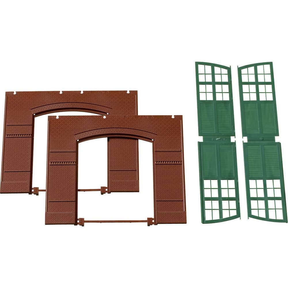 Auhagen 80505 Walls 2326A Red Gates I Green Modelling Kit