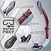 WATER FOXY Snorkel Set with Diving mask and Dry Snorkel - Single Lens Swim mask with Anti-Fog Protection and Tube with Purge Valve Anti-Splash Guard for Kid, Youth and Adult Divers