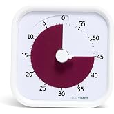 Time Timer Home MOD &mdash; 60 Minute Kids Visual Timer Home Edition &mdash; For Homeschool Supplies Study Tool, Timer for Kids Desk, Office Desk and Meetings with Silent Operation (Cotton Ball White)