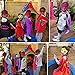 Asgift Comics Cartoon Dress Up Costumes 4 Pcs Satin Capes with Felt Masks for girls