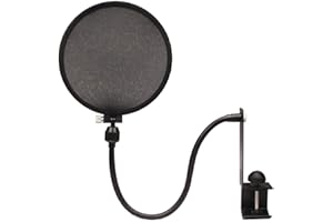 Nady MPF-6 6-Inch Clamp On Microphone Pop Filter with Flexible Gooseneck and Metal Stabilizing Arm