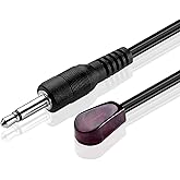 TNP Dual IR Emitter Cable, 10 ft 3.5mm Extender for AV Receivers and TVs | Infrared Blaster Extension Cable with 2 Stick-On Eyes for Cable Boxes, Xbox One and Hidden Home Theater Devices