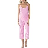 PajamaGram Pajamas For Women - Womens Sleepwear, Tank & Capri Set