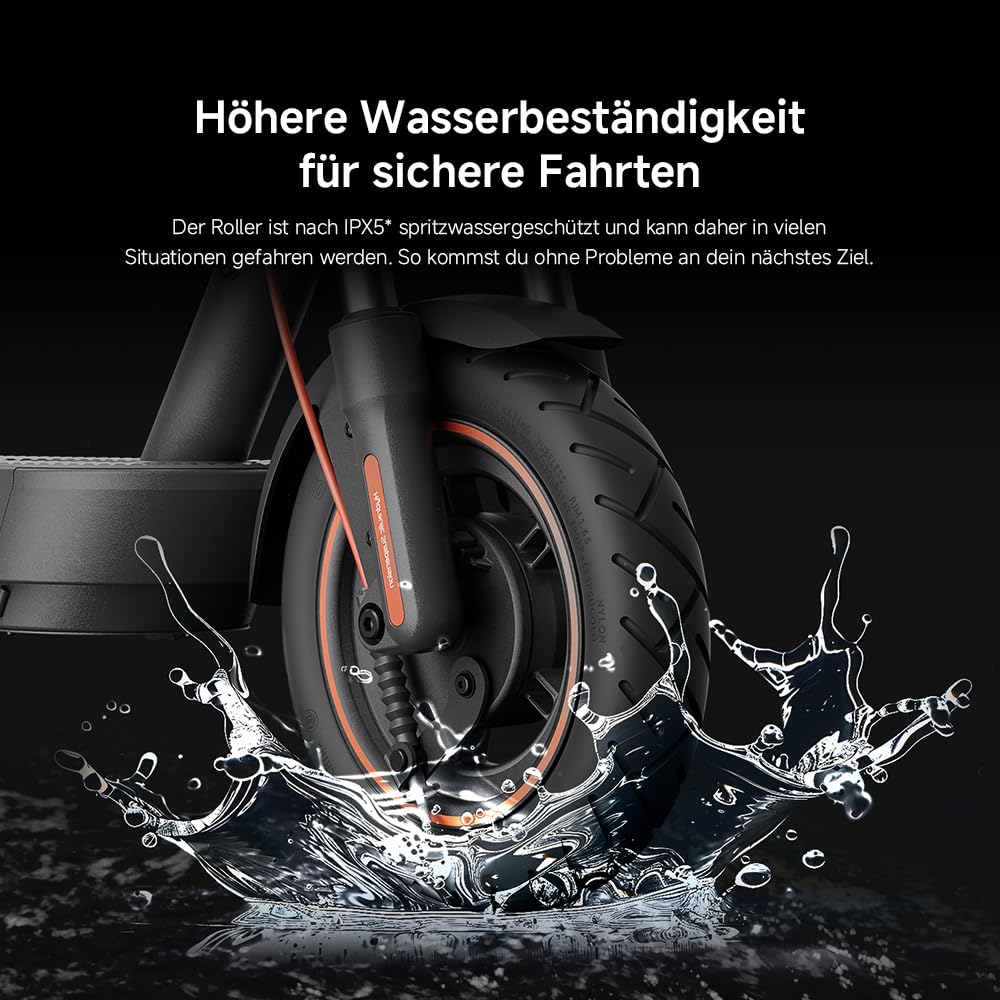 Xiaomi 5 Max E-Scooter mit Straßenzulassung (max. 20km/h, bis zu 60km Reichweite & 22% Steigung, Federung vorne & hinten, 10" Luftreifen, Blinker, Dual-Bremssystem, Traktionskontroll-System, App) 8