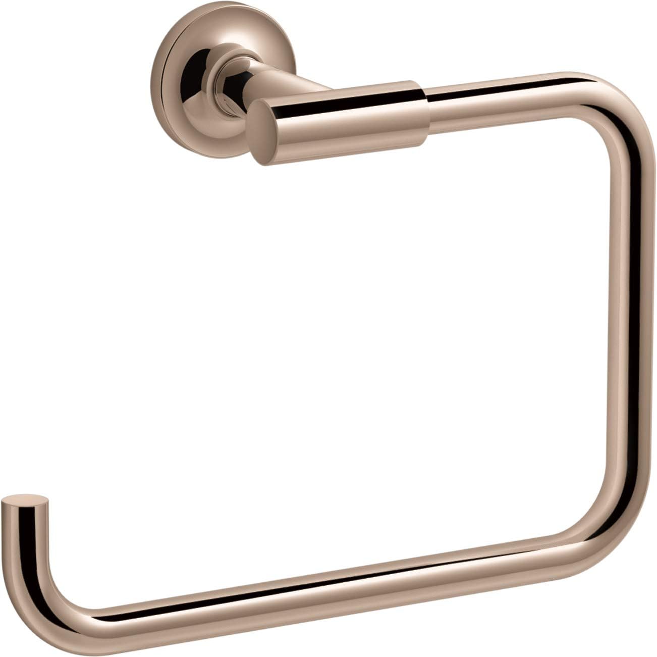 Kohler K14441 Modern Open Square Towel Ring from Purist Collection