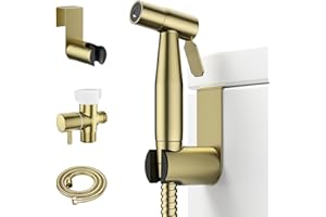 Arofa Gold Handheld Bidet Sprayer for Toilet - Stainless Steel Cloth Diaper Jet Spray, Adjustable Water Pressure Control with Bidet Spray Hoses, Bidet Toilet Sprayer for Baby/Feminine Wash