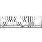 Cherry KC 200 MX, Wired Mechanical Office Keyboard, Modern Design with Elegant Aluminum Surface, USB-A Connection, MX2A Brown Switches, White/Silver
