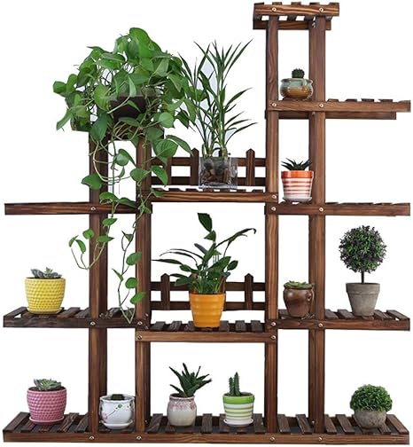 Amazon 5層の植物ディスプレイスタンド 鉢植えの植物配置ラック 大きなフラワースタンド 中庭のコーナー屋内と屋外の装飾的なフレーム フラワーデコレーション オンライン通販