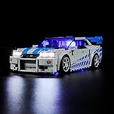 Lightailing Light for 76917 2-Fast-2 Furious Nissan Skyline GT-R (R34) - Led Lighting Kit Compatible with Building Blocks Mod