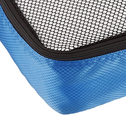 AmazonBasics 4 Piece Small Packing Travel Organizer Cubes Set - Blue - Thumbnail 6