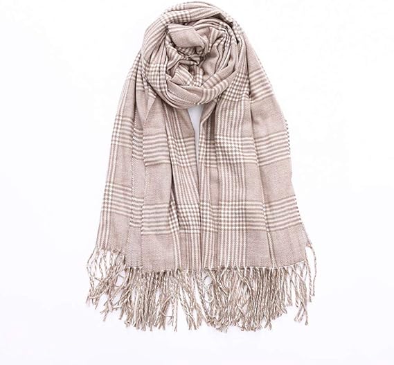 Amazon Co Jp 大判ストール タータンチェック マフラー ロングショール 男女兼用 秋 冬 春 フリンジ付き 0cm 65cm 全6色 バレンタインデープレゼント 記念日 彼女 彼氏 ギフト A 服 ファッション小物