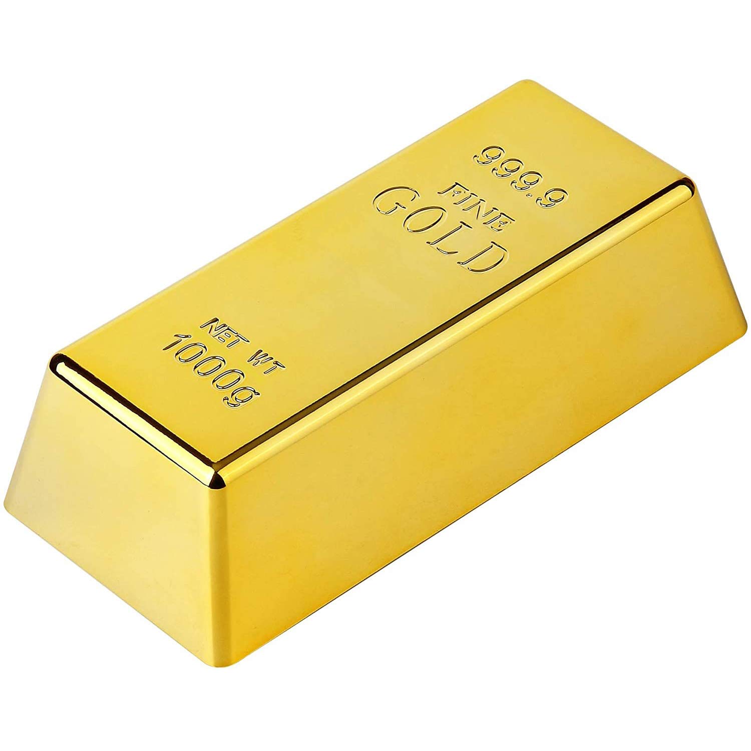 POFET Fake Gold Bar Bullion Door Stop/Paperweight for Home Office Decoration weight of approximately 200 g.