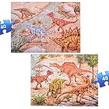 Prehistoric Dinosaurs Floor Puzzles Super Puzzle Set (Set of 2 Puzzles)
