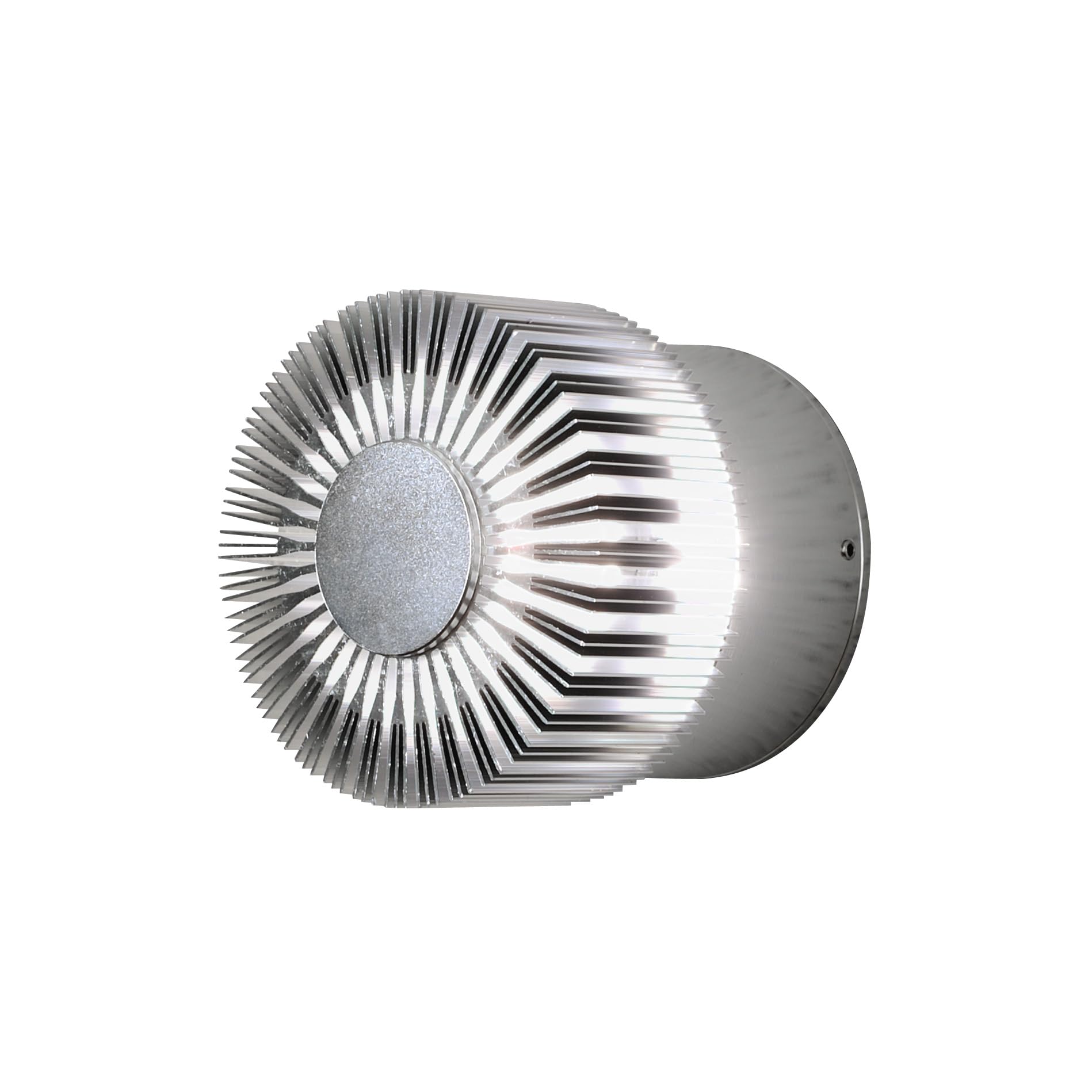 Konstsmide Outdoor Wall Light Main Powered/Monza Round/LED High Power 1 x 3 Watt LED Wall Lamp/Clear Glass Lens/Solid Aluminium/IP54/Outside Light Aluminium — image 1